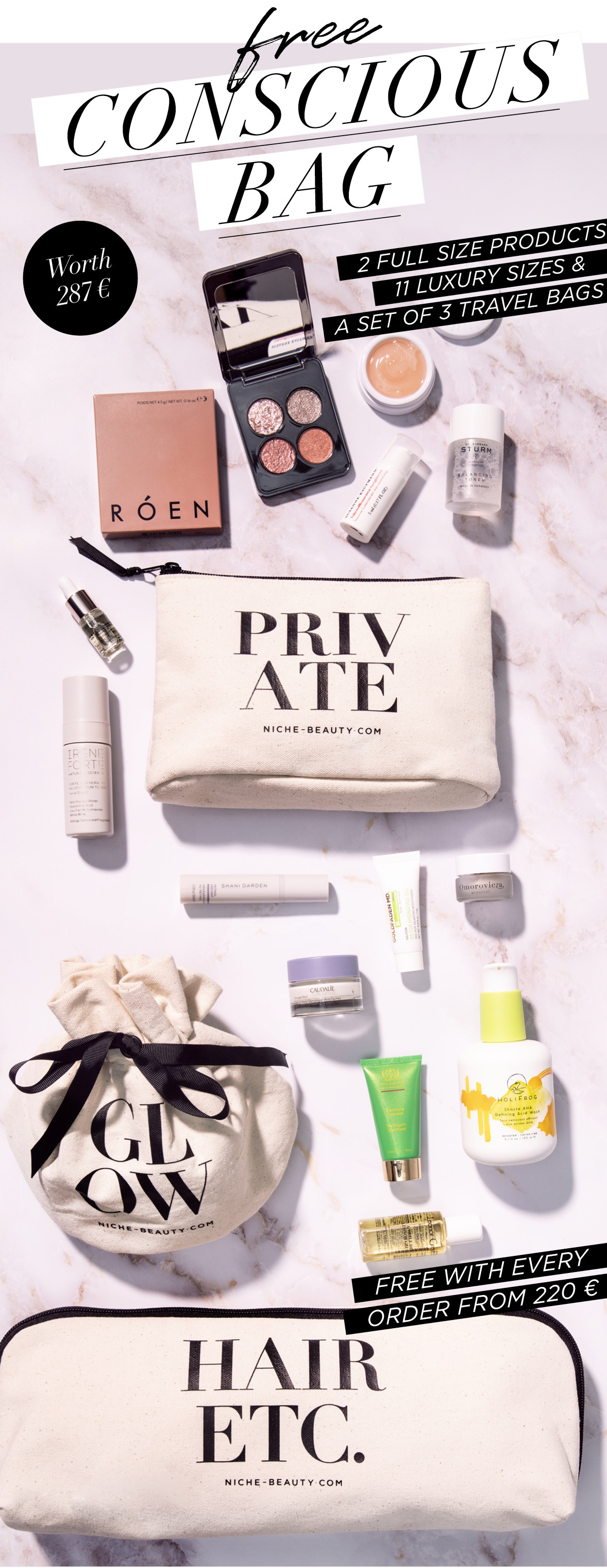 niche beauty conscious beauty gift with purchase